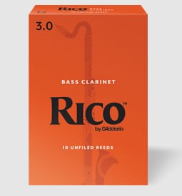 DAddario Woodwinds RICO リコ バスクラリネット用リード（10枚入り）〈ダダリオ ウッドウィンズ〉