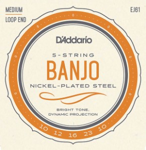 D'addario/バンジョー弦/EJ61 Medium/Nickel 5-string〈ダダリオ〉