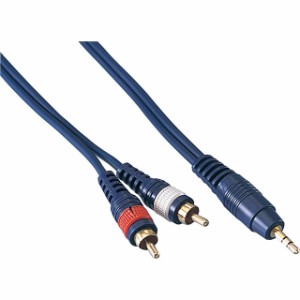 TRUE DYNA/RCA×2-ステレオミニフォン TD-10SMRC（1m)オーディオ変換用ケーブル〈トゥルーダイナ〉