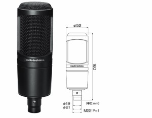 audio-technica AT2020 バックエレクトレット・コンデンサー型〈オーディオテクニカ〉