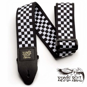 ERNIE BALL/Jacquard Strap BK&WH CHECKERED  [#4149]【アーニーボール】