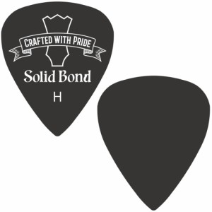 Solid Bond PD2-BKH Teardrop Pick 2 Black Heavy 横山健シグネチュアピック 10枚【ソリッドボンド】 