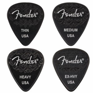 Fender/ピック 351 Shape Wavelength Celluloid Picks Black 6枚パック【フェンダー】