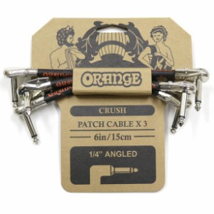 ORANGE/CA038 CRUSH Patch Cable×3 6inch/15cm Angled  楽器用パッチケーブル【オレンジ】 