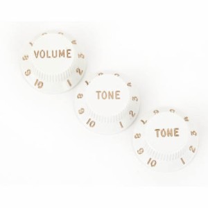Fender Stratocaster Knobs, White (Volume, Tone, Tone)【フェンダー】