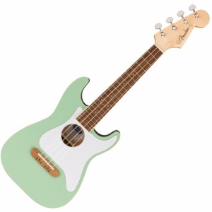 Fender ウクレレ Fullerton Strat Uke, Walnut Fingerboard, White Pickguard, Surf Green〈フェンダー〉