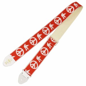 D'Andrea Ace Guitar Straps ACE-6 Red Peace-Dove ギターストラップ〈エース〉