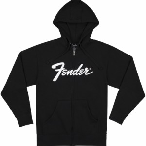 Fender Transition Logo Zip Front Hoodie, Black, Lサイズ ジップフロントパーカー〈フェンダー〉