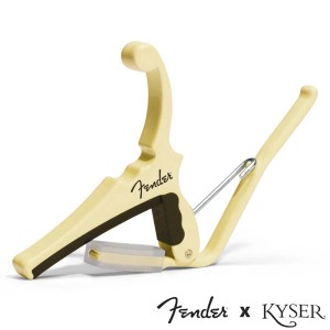 Kyser X Fenderエレキギター用 Classic Color QUICK-CHANGE ELECTRIC CAPO KGEFOWA Olympic White【カイザー カポ】