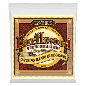 ERNIE BALL 5弦バンジョー弦 EARTHWOOD 5-STRING BANJO BLUEGRASS LOOP END 80/20 BRONZE ACOUSTIC GUITAR STRINGS - 9-20 GAUGE #2063【