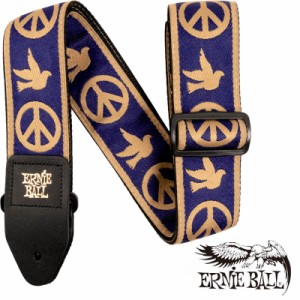 ERNIE BALL NAVY BLUE AND BEIGE PEACE LOVE DOVE JACQUARD STRAP[#4699]〈アーニーボール〉