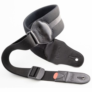 RightOn! STRAPS BREATHE Black ベースギター用ストラップ〈ライトオン！ストラップス〉