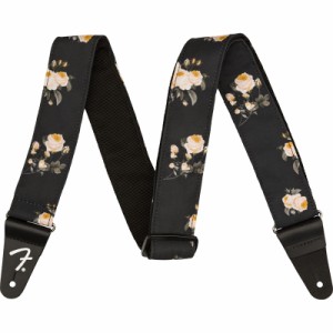 Fender Floral Strap, Black 2" ギターストラップ〈フェンダー〉