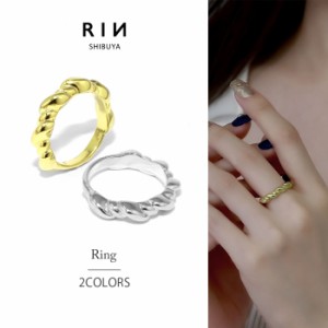 アクセサリー 指輪 リング ツイスト ひねり メタル 変形  ごつめ 18k ロジウムコーティング ファッションリング 凛