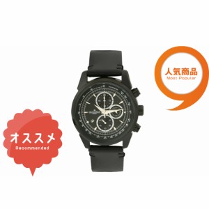 ≪安心の日本製≫クロノグラフ 腕時計 最高級イタリアンレザーベルト 紳士用GRANDEUR PLUS(グランドール プラス) 腕時計 黒文字盤