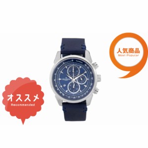 ≪安心の日本製≫クロノグラフ 腕時計 最高級イタリアンレザーベルト 紳士用GRANDEUR PLUS(グランドール プラス) 腕時計 青文字盤(青ベル