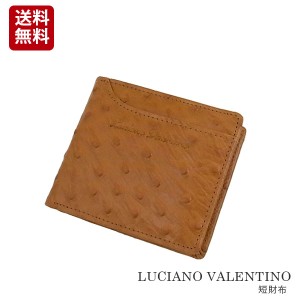 [定形外郵便発送] 【箱無し】 メンズ カードスライダー付 本革 牛革 オーストリッチ型押し LUCIANO VALENTINO　ルチアーノ バレンチノ　 