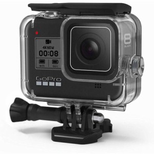 ゴープロ GoPro HERO8 防水ハウジングケース ダイブハウジング 衝撃吸収 防塵 保護ケース 水深60m 水中撮影用 ゴープロケース