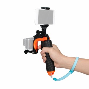 Gopro 対応 3in1自撮り棒 浮きハンドグリップ セルカ棒 フローティング スティック 防水 海中撮影