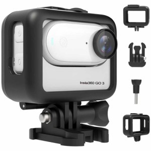 Insta360 GO3 アクションポッド保護フレーム ハウジングケース カメラケージ ネジ式アダプタ 耐衝撃 固定可能 頑丈 衝撃吸収 傷 汚れ防止