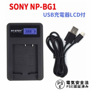 SONY NP-BG1 互換充電器 USB充電 LCD付 DSC-HX9V/DSC-W300
