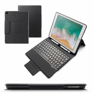 【送料無料】iPad 9.7 第5/6世代/air1/air2 Bluetooth キーボード タブレットケース付き アイパッド ペンホルダー収納 超薄TPUケース 全