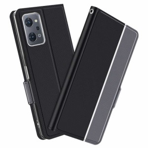 OPPO Reno9 A / Reno7 A OPG04 兼用 スマホケース スマホカバー 手帳型 ツートーンカラー ストラップ付 カード収納 オッポリノ9A オッポ