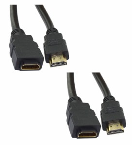 【送料無料】金メッキ 30cm HDMI 延長ケーブル   HDMIタイプAオス&メス 接続コード AV ビジュアル