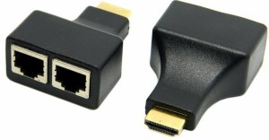 【送料無料】HDMI エクステンダーパソコン アクセサリー HDMI 延長機 30M 2点セット コネクタ インターネット ケーブル1080P対応