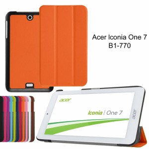 【送料無料】Acer Iconia ONE B1-770   タブレット　ケース　三つ折　カバー　薄型　軽量型　スタンド機能　高品質PUレザーケース