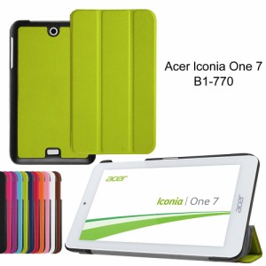 【送料無料】Acer Iconia ONE B1-770   タブレット　ケース　三つ折　カバー　軽量型　薄型　スタンド機能　高品質PUレザーケース