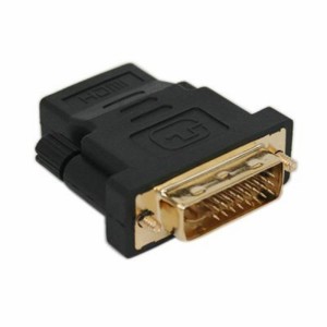 【送料無料】HDMI to DVI 変換アダプタ (HDMIタイプAメス・DVIオス) 画質の劣化を防ぐ金メッキ加工 テレビ/DVD/モニター(24+5pin)端子