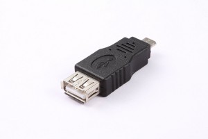 【送料無料】USB変換アダプタ USB2.0(メス)-microUSB(オス)