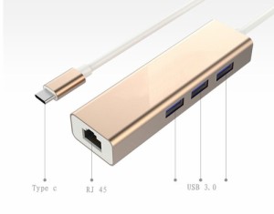 Type-C to USB3.0 USB type C ハブ USB3.0 USBポートR45有線LANアダプター付き 1000 Mbpsの高速伝送