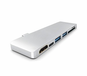 Type-C to HDMI カードリーダー 6in1 USBハブ Type-C Hub 高速USB 3.0ポート / USB-C 充電ポート / SD / TFカードリーダー 