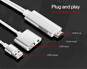 Lightning / Android / Type-c to HDMI 変換ケーブル スマホHDMI 変換アダブター テレビ接続 1080P 3in1 USB HDMIケーブル