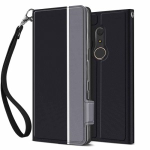 【送料無料】arrows Be4 F-41A スマホ ケース カバー 手帳型 ツートンカラー ストラップ付き　マグネット 定期入れ ポケット シンプル ア