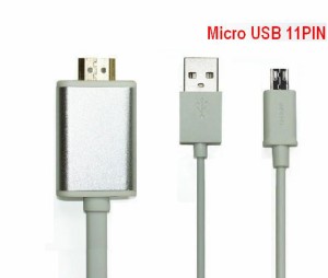 Galaxy S4/S3/note2 専用 MicroUSB to HDMI /USB充電　変換ケーブル1.8m ホワイト