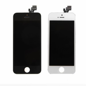 【送料無料】iPhone5S 修理用フロントパネル（フロントガラスデジタイザ）☆ ブラックorホワイト☆ タッチパネル 液晶パネルセット