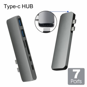 【送料無料】Type-C 7 in 1 USBハブ マルチポートアダプタ Type-C to HDMI 変換アダプタ 4K高解像度 Thunderbolt 3