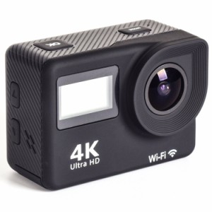 【送料無料】4K Wi-Fi アクションカム スポーツ カメラ 高感度 ツインディスプレイ 30メートル防水ハウジング 170度ワイド広角レンズ
