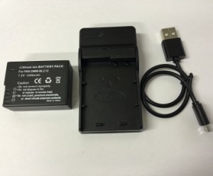 PANASONIC　DMW-BLC12 対応互換バッテリー＆USB充電器☆LUMIX DMC-G5☆デジカメ用USBバッテリーチャージャー