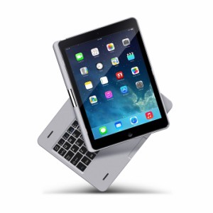 【送料無料】ピンク☆iPad air専用 Bluetooth キーボードケース360度回転☆ピンク