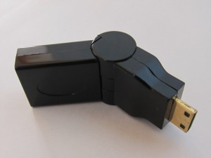 HDMI to HDMI L字型変換アダプタ(標準HDMIオス・メス) 90°-270° 角度調整自由自在