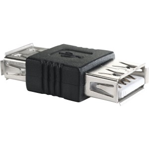 USB中継プラグ A(メス)→A(メス) ブラック☆ USB機器同士を繋ぐ便利な延長中継 USBアダプタ USB(メス)-USB(メス)