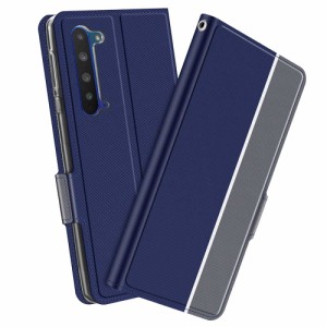 AQUOS R5G SH-51A/SHG01 スマホケース 手帳型 ツートーンカラー ストラップ付 マグネット カード収納 アクオスR5G