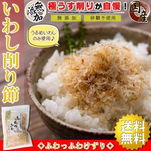 【送料無料】 いわし削り節 ふわっふわ削り（ 国産 干物 無添加 ）25g×2個【 うるめいわし使用 食べる削り節 】 削り節 出汁 だし 干物