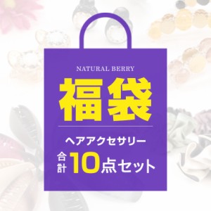 NATURAL BERRY ヘアアクセサリー10点入り福袋 送料無料 バナナクリップ バンス シュシュ コンコルド 選べません 福袋