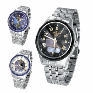 腕時計 メンズ 紳士用 Ｊハリソン 天然ダイヤ3石超硬セラミックベゼル ソーラー電波時計 電波腕時計 ソーラー腕時計