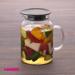 HARIO ハリオ 耐熱ガラス製 ビネガーズフルーツポット 500ml 保存容器 お酢 ガラスポット フルーツティー ピッチャー 電子レンジ対応